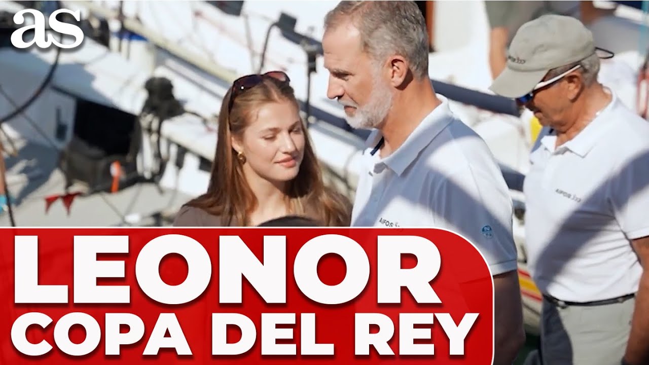 La PRINCESA de ASTURIAS visita la 43ª COPA del REY MAPFRE de vela junto al REY