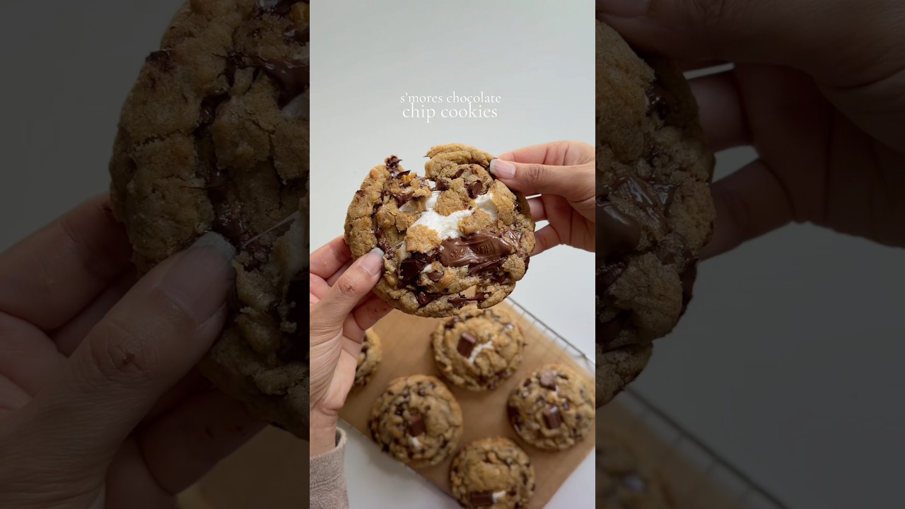 S&rsquo;mores chocolate chip cookies 🍪