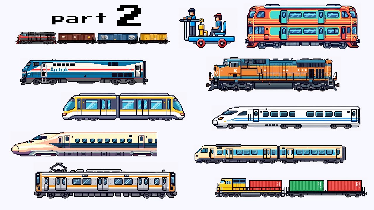 Let&rsquo;s Learn Pixel Art Railway Vehicles 2 - Maomao's Picture Show!🚂