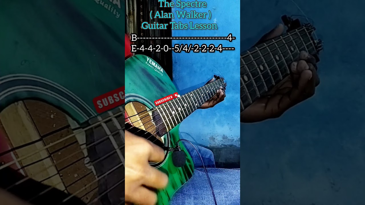 The Spectre || Alan Walker || - Guitar Tabs Lesson | #shorts #guitarlesson #alanwalker plz Subscribe