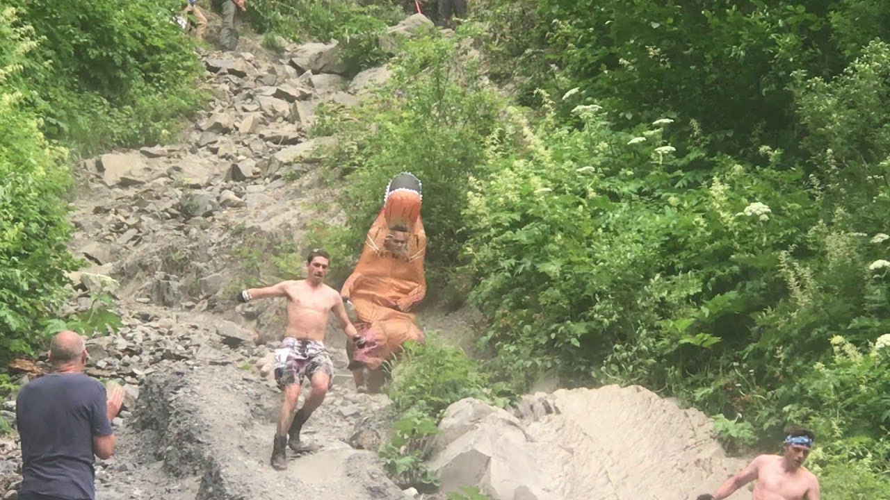 T-Rex Runs Down Mountain || ViralHog