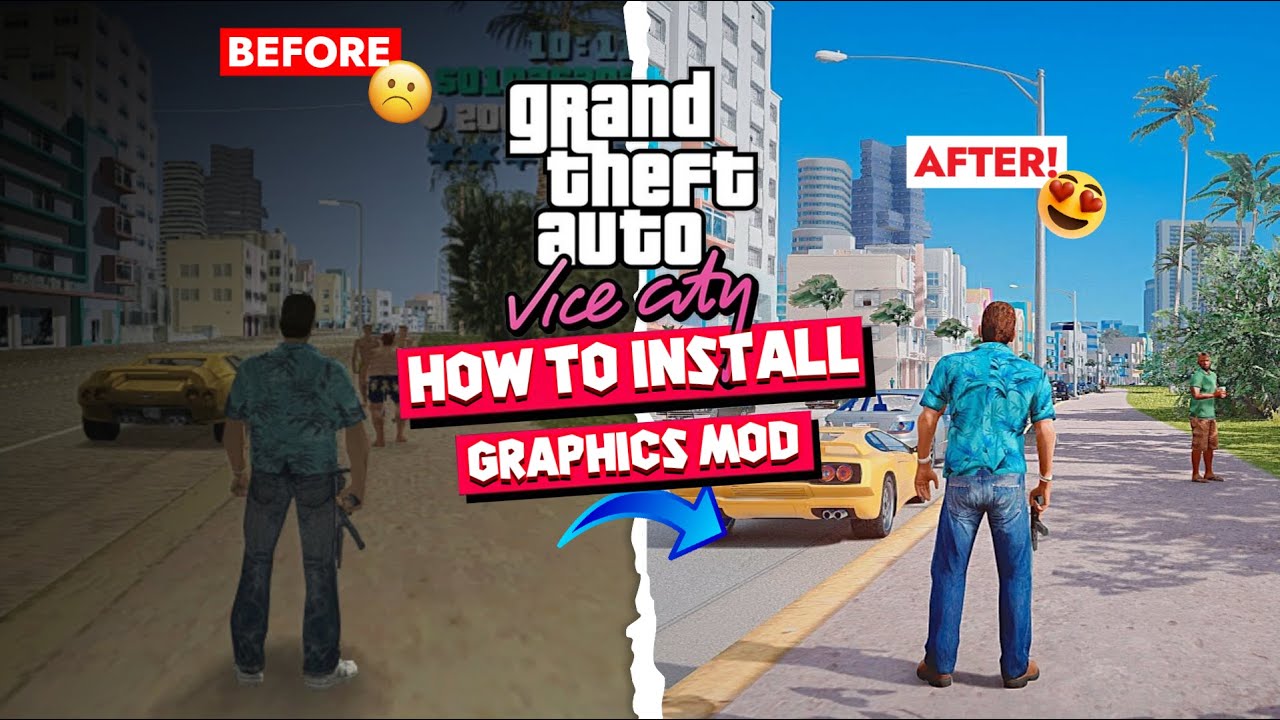 ✅ HOW TO INSTALL *GRAPHICS MOD* in GTA VICE CITY 😍 (COMPLETE GUIDE)