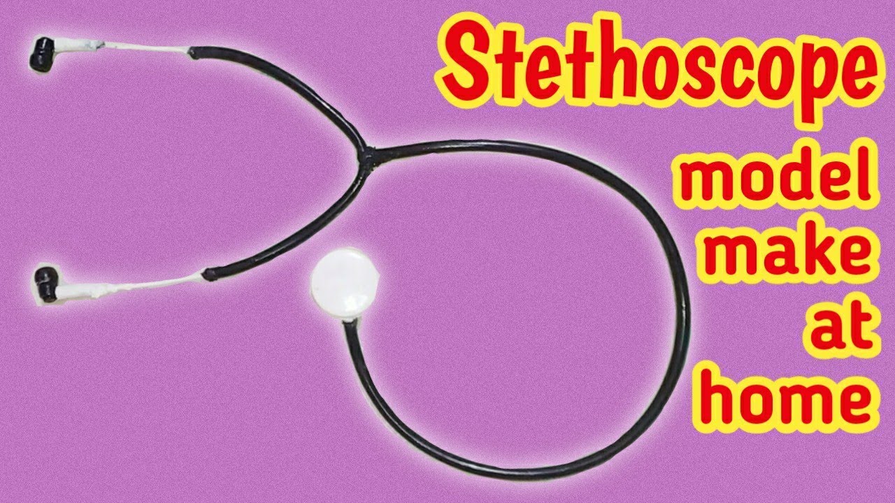 Stethoscope make at home with waste materials || Homemade school models make with waste materials
