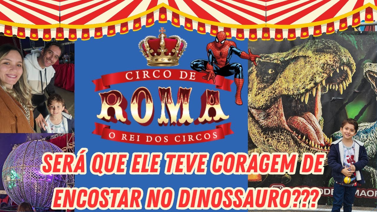 Circo de Roma – Será que o Dani teve coragem de encostar no dinossauro? 😱
