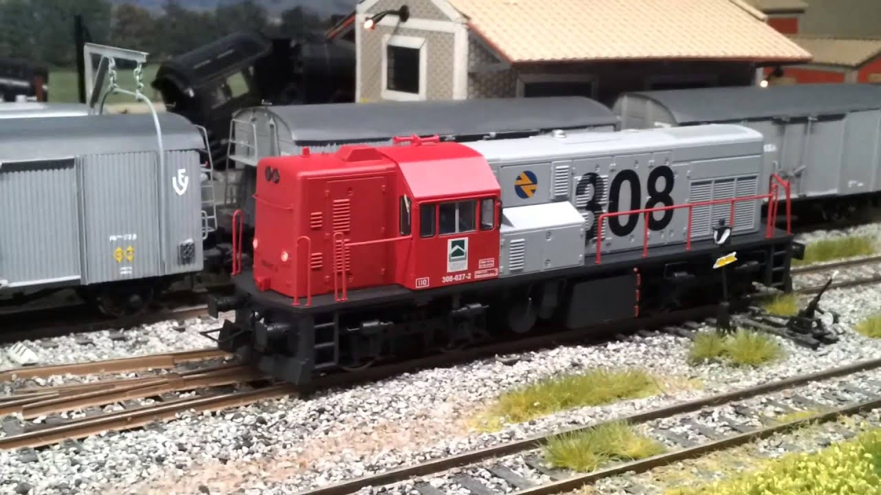 Locomotora diesel 308 Renfe de Mabar con sonido Doehler & Haass   Escala H0 parte 1