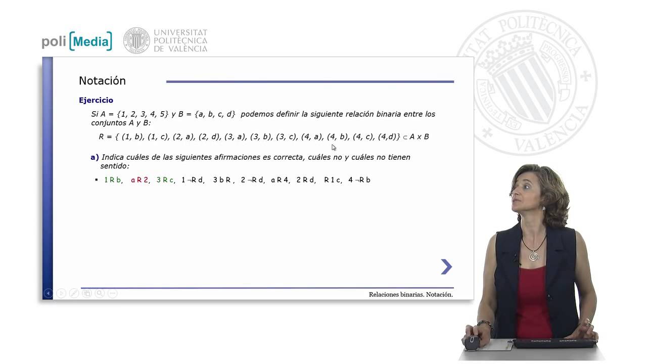 Relaciones binarias. Notación | 2/23 | UPV