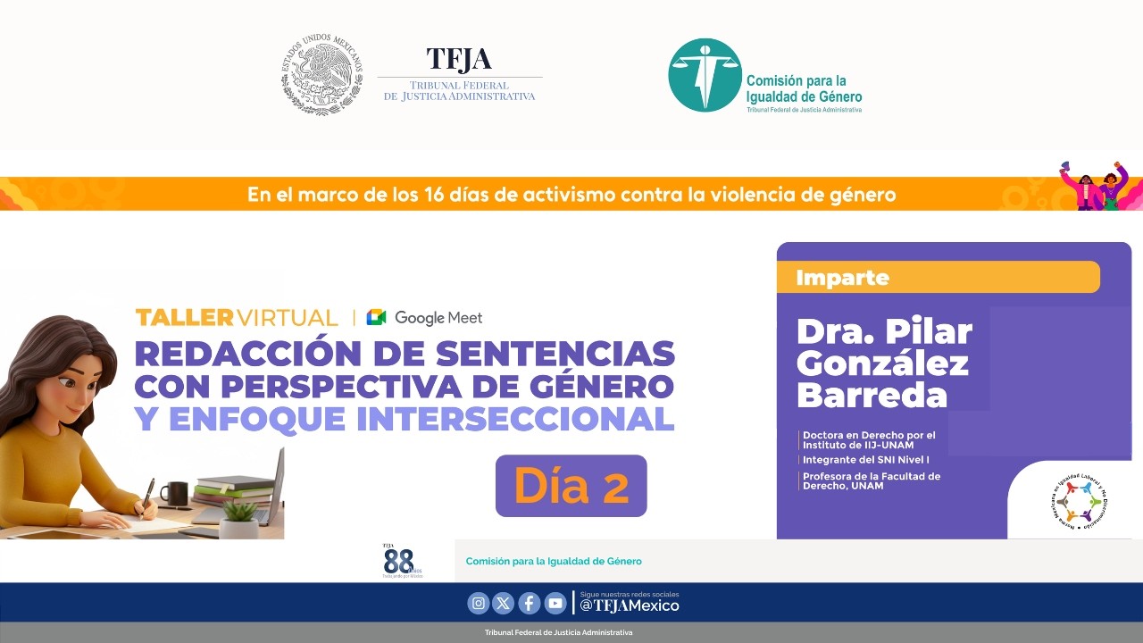 Taller “Redacción de sentencias con perspectiva de género y enfoque interseccional”
