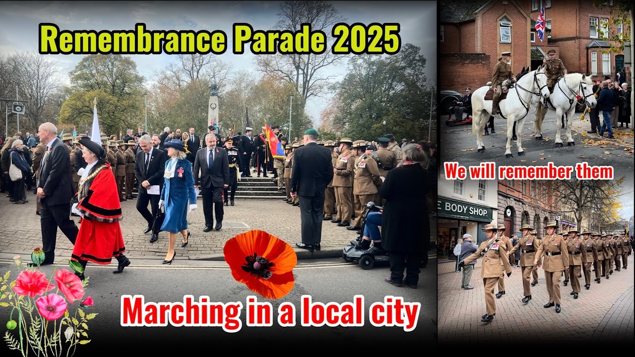 Remembrance Parade 2025. Marching in local city. 