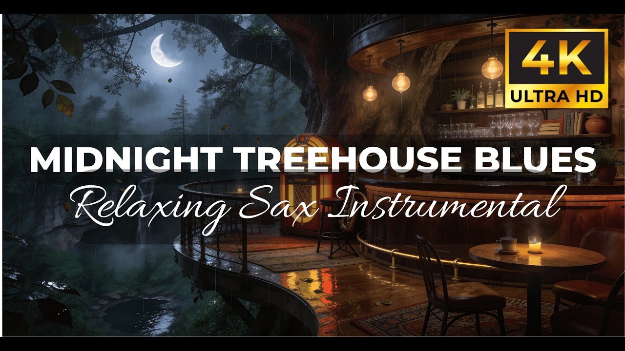 🌙 Midnight Treehouse Blues – Relaxing Sax Instrumental 🎷