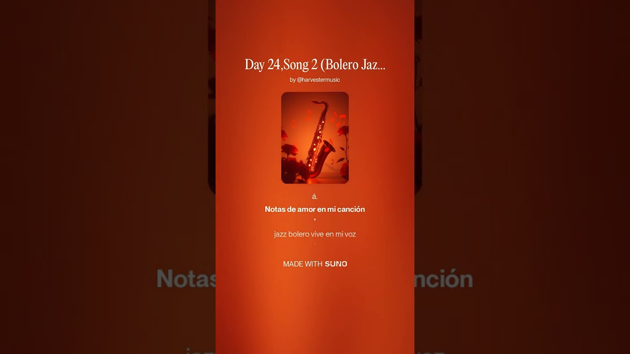 Day 24,Song 2 Bolero Jazz  Notas de Amor ➡️ 사랑의 음표A