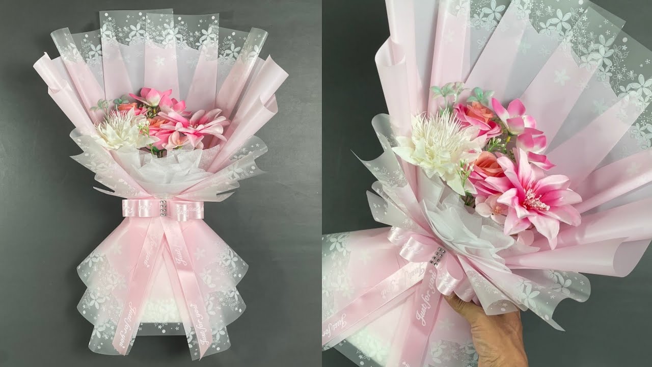 easy bouquet wrapping tutorial for beginners | asmr