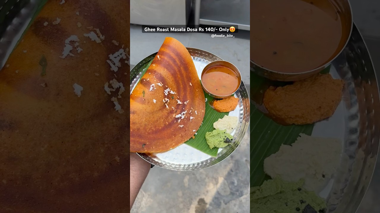 Spl. Ghee Roast Masala Dosa😱❤️#youtubeshorts #trending #viralvideo #masala #dosa #aloo #streetfood