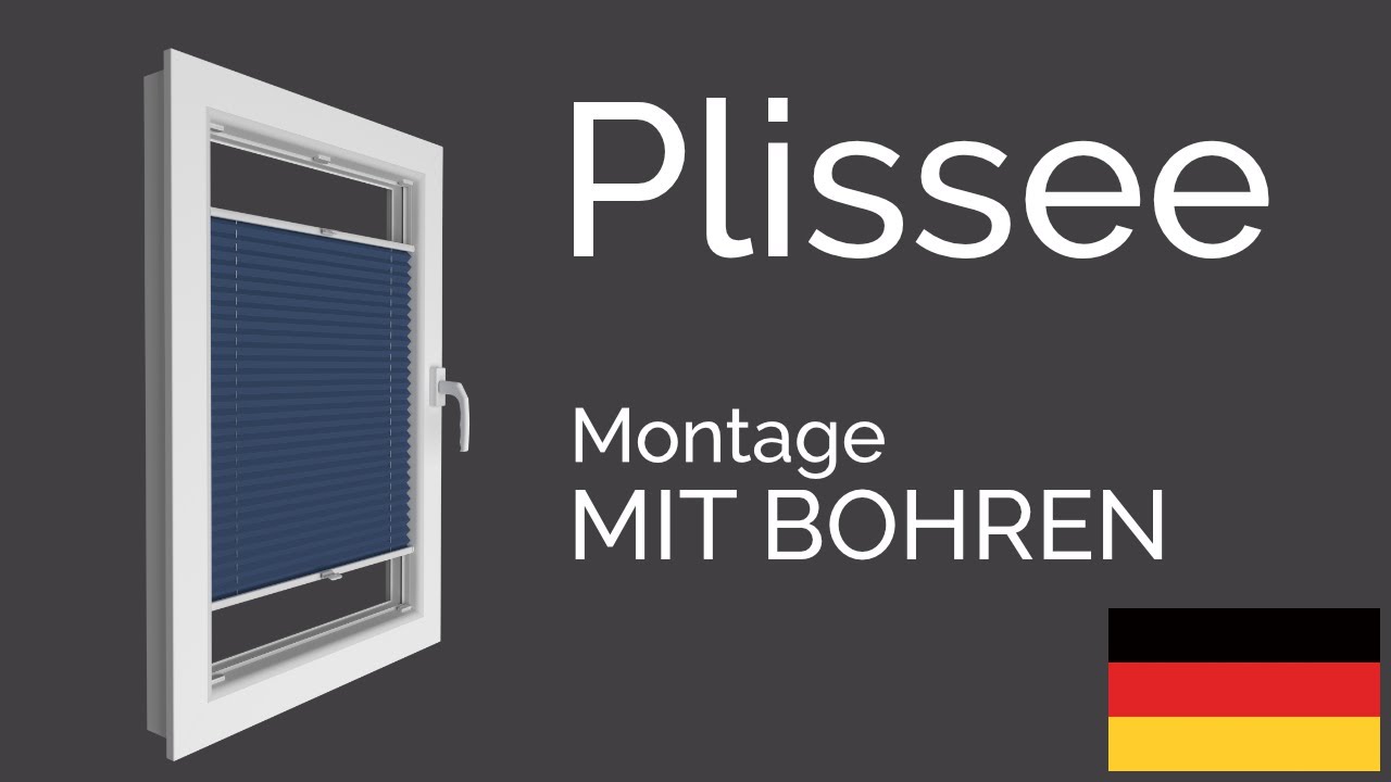 Estika Plissee montage mit bohren - Montageanleitung