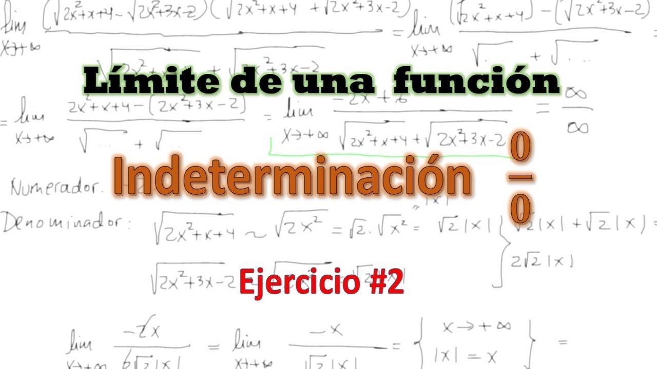 Indeterminación cero entre cero #2 | Regla de L´Hopital