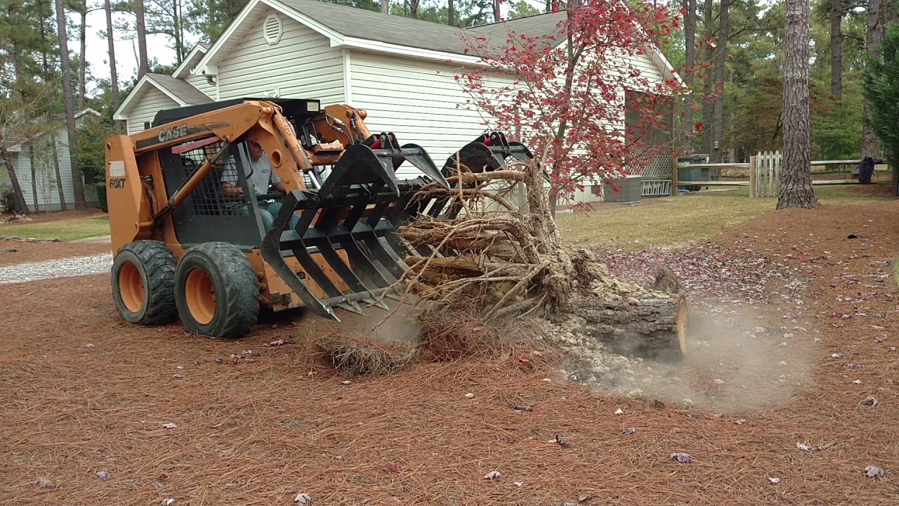 Stump removal with Case 60XT