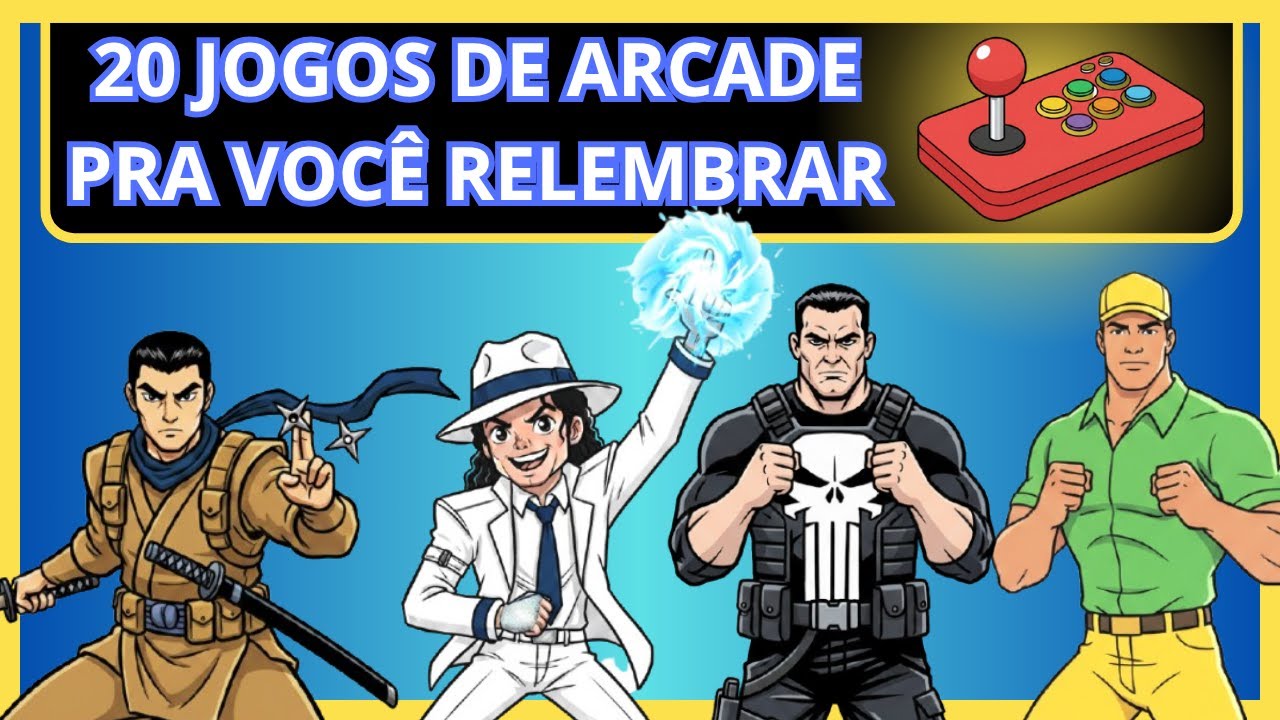 20 JOGOS de ARCADE Lend&aacute;rios que Voc&ecirc; PRECISA Revisitar! (S&oacute; Cl&aacute;ssicos dos Fliperamas!)