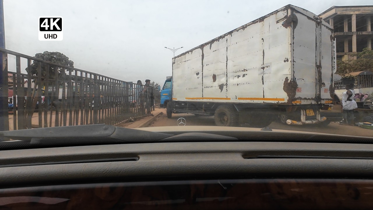 Sunyani City Drive Jubilee Park – STU Roundabout – Sunyani Market 4K