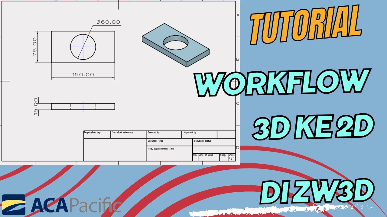 Workflow 3D ke 2D di ZW3D
