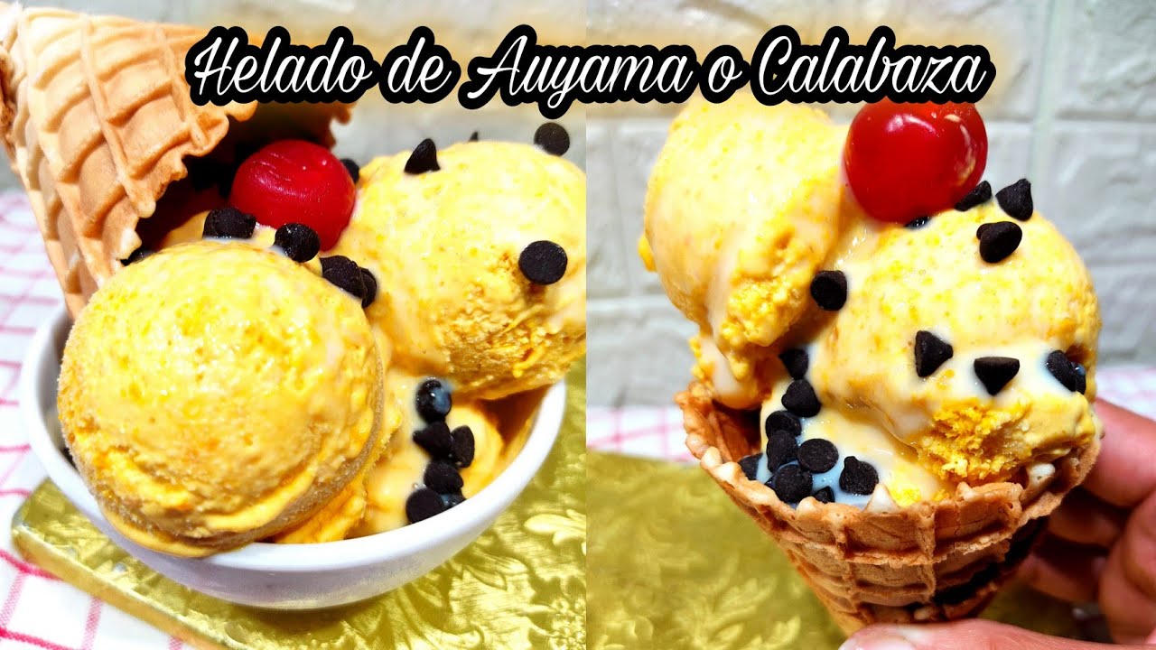 HELADO DE AUYAMA O CALABAZA| 4 INGREDIENTES| THE CHAMO'S CAKE