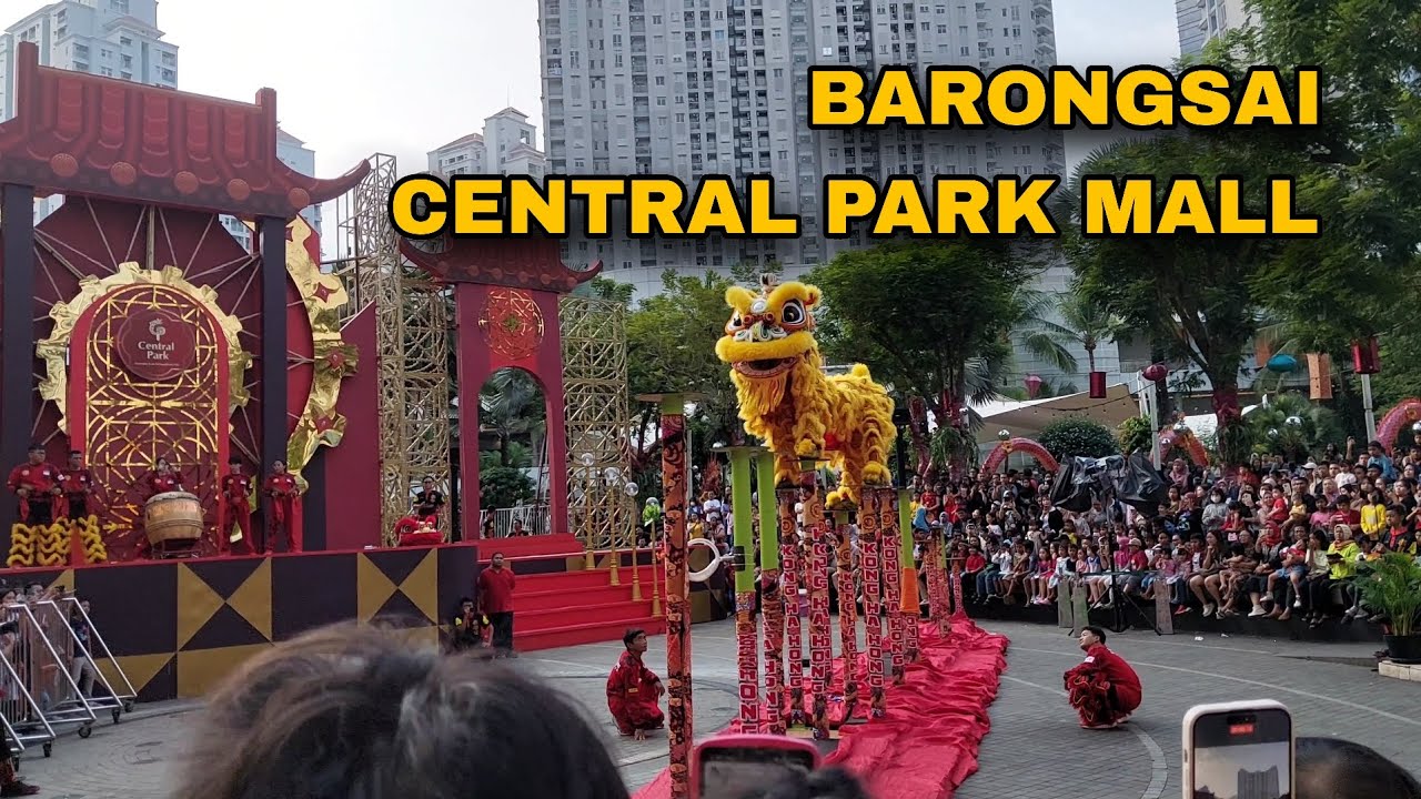 Barongsai Di Central Park Mall Jakarta #tribecapark #chinesenewyear2024 #liondance2024