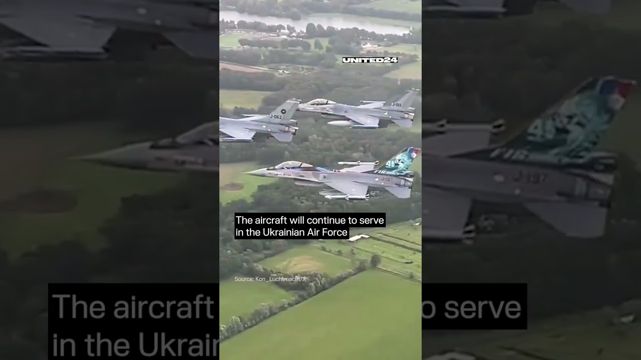 🇳🇱Netherlands said goodbye to F-16s with a solemn flight over the country. Welcome to 🇺🇦 #shorts