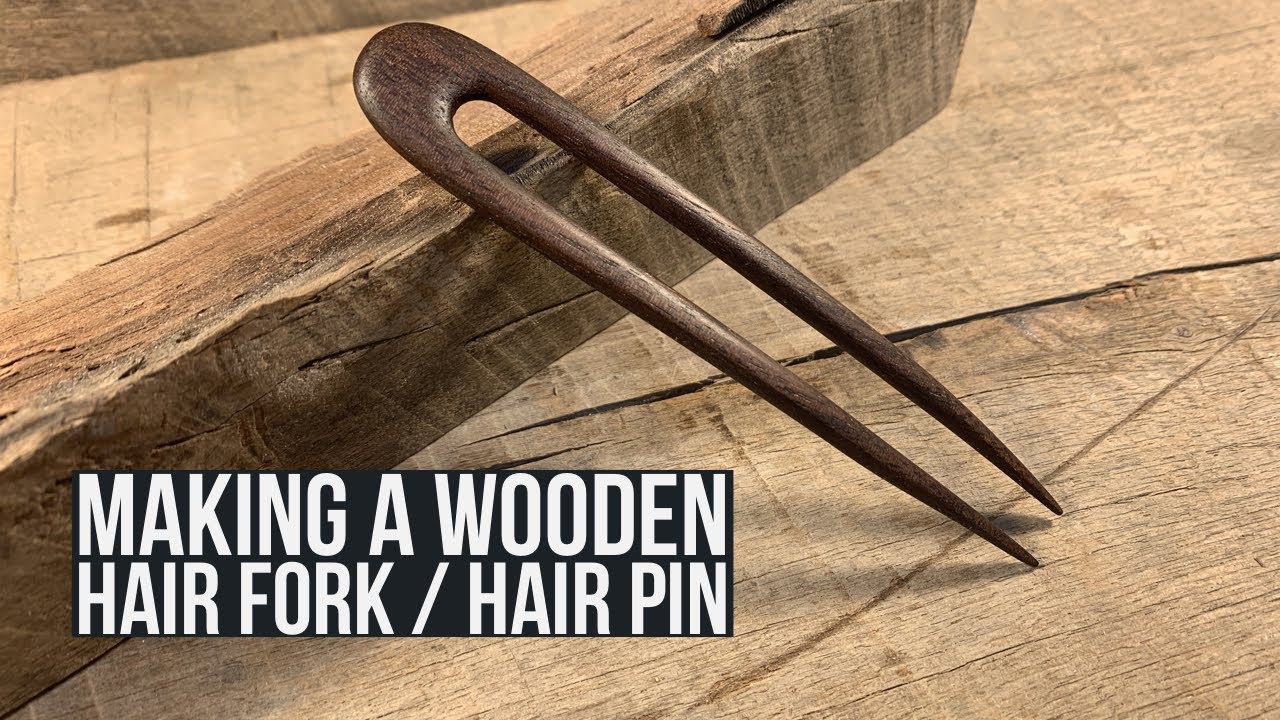How to make a wooden hair pin / hair fork
