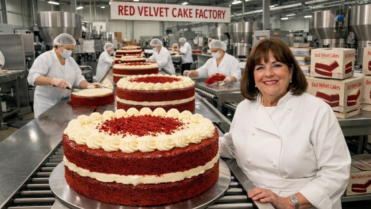 Inside the Red Velvet Cake Factory: A Timeless Dessert by Ina Garten (Full Process)