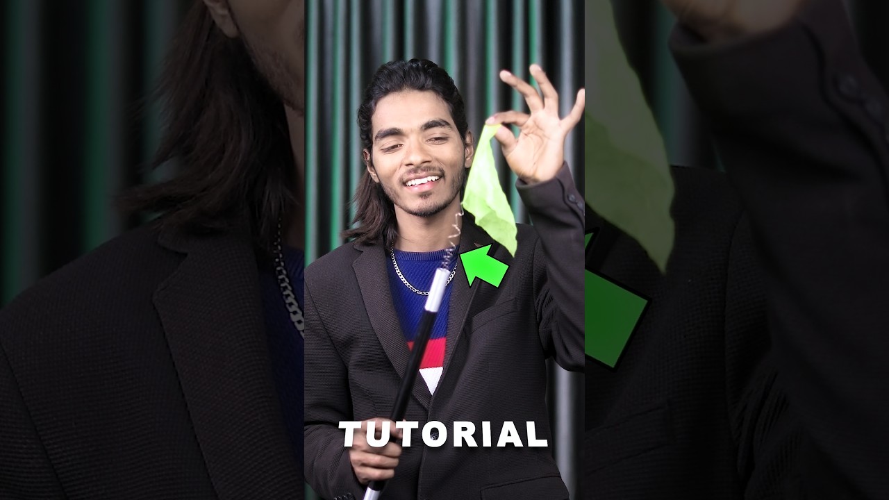 HANDKERCHIEF DISAPPEAR IN WAND 😱 Magic Trick Tutorial #magic #shorts #magictutorials