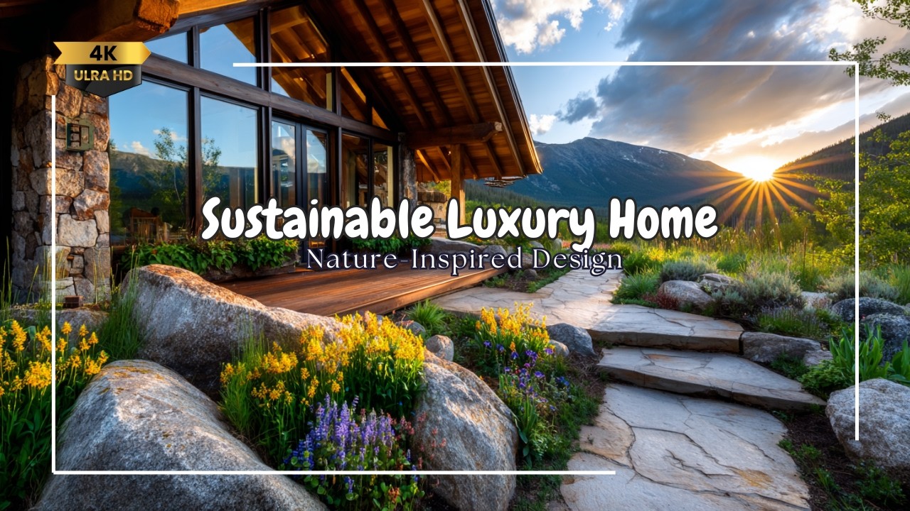 Идеи дизайна экологичного роскошного дома | Экологичное и роскошное уединение в горах с изысканны...