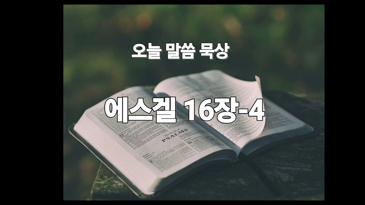  매일 말씀 한장씩 |에스겔 16장-4/47~63절