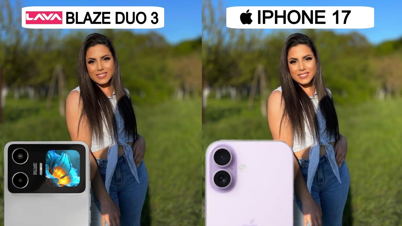 Lava Blaze Duo 3 VS iphone 17 Camera test Comparison
