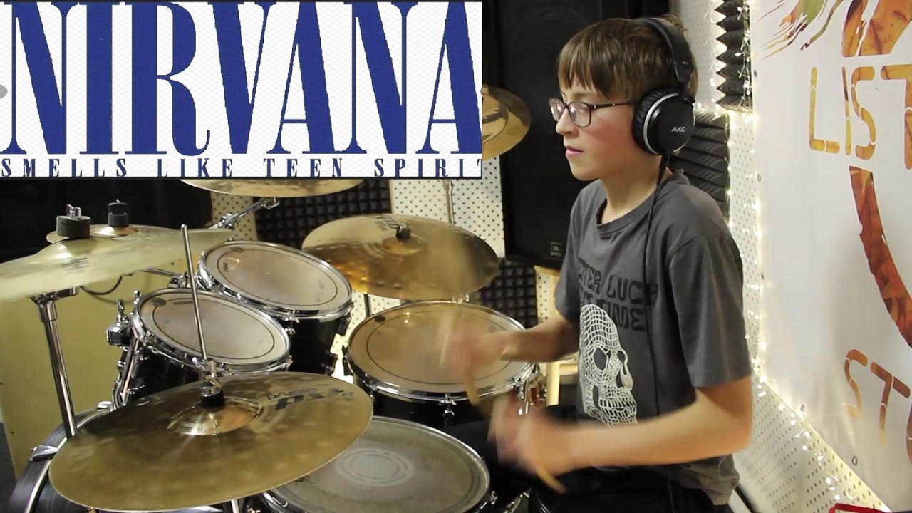 Kalmaev Damir (drum cover Nirvana  -Smells Like Teen Spirit) #drums #mobiledrumcover #shortsyoutube