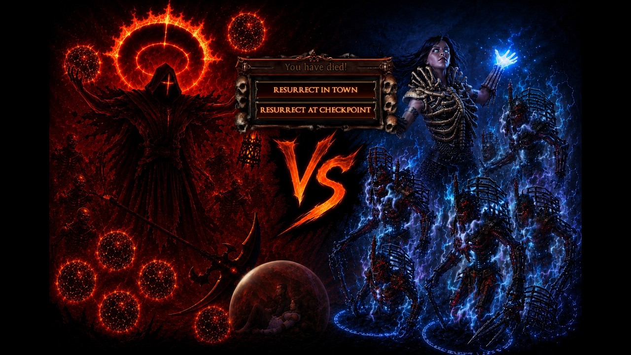 Как я убиваю Searing Exarch через миньонов в режиме Hardcore || Быстрый гайд по Exarch || Path of...