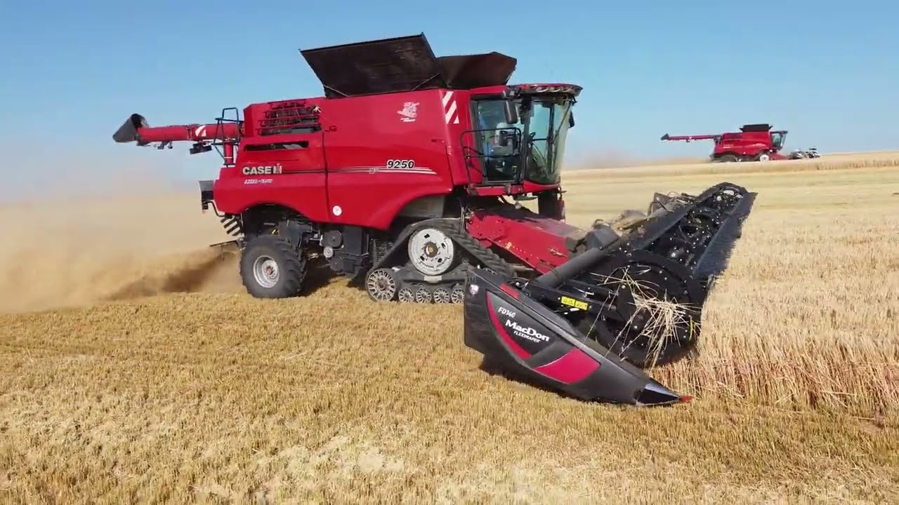 CASE-IH 9250 a žací lišta MacDon