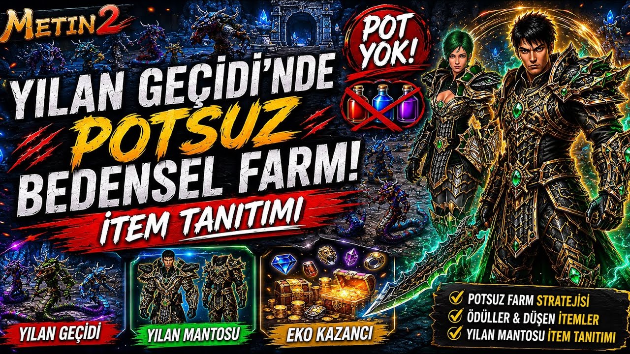 METIN2 (TR) Yılan Geçidi l Savaşçı Bedensel ile l Parıltılı İstiridye Farmı günlük 400-500 adet.