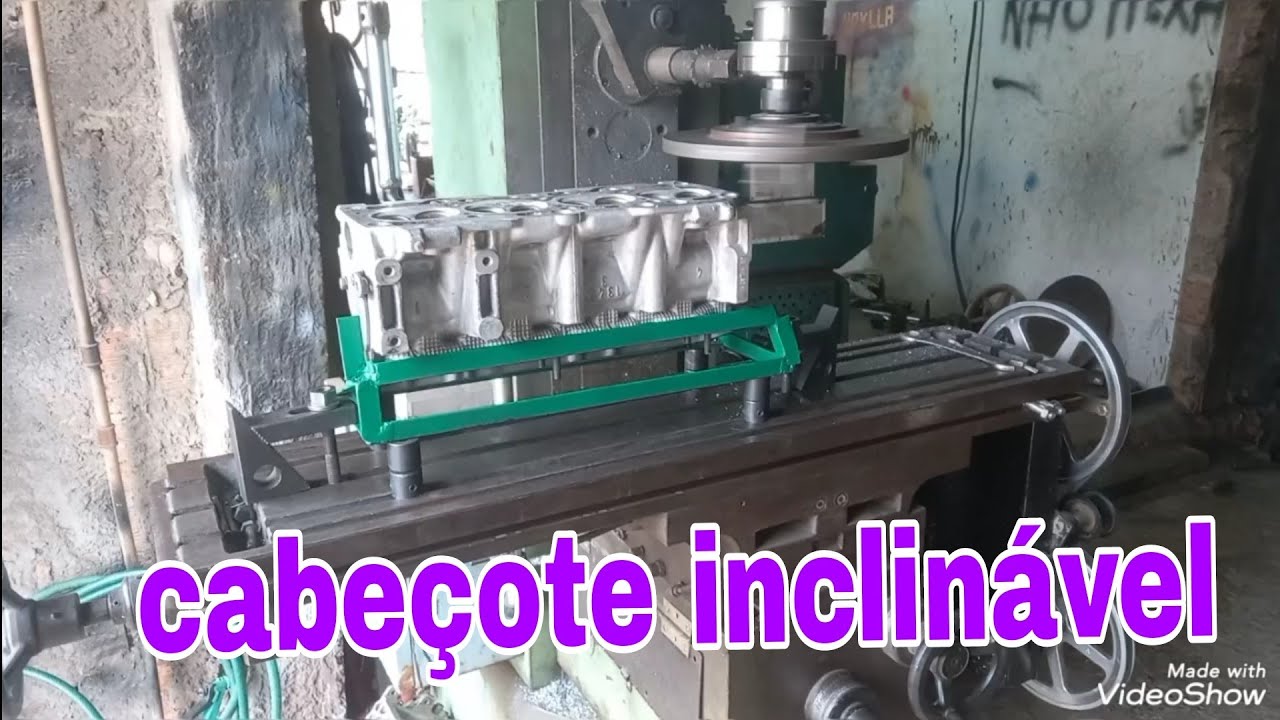 Como centralizar cabeçote inclinado