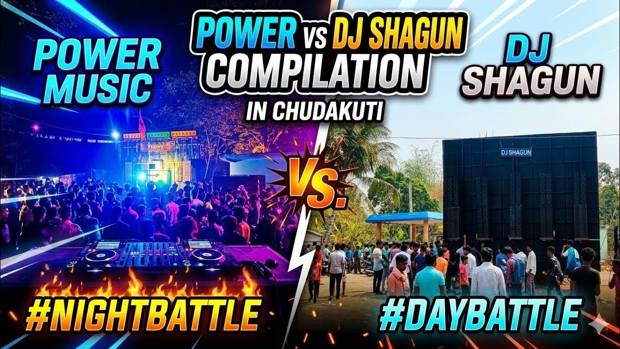 Dj sagun vs power music compition in chudakuti @justin_raju_ vlogs