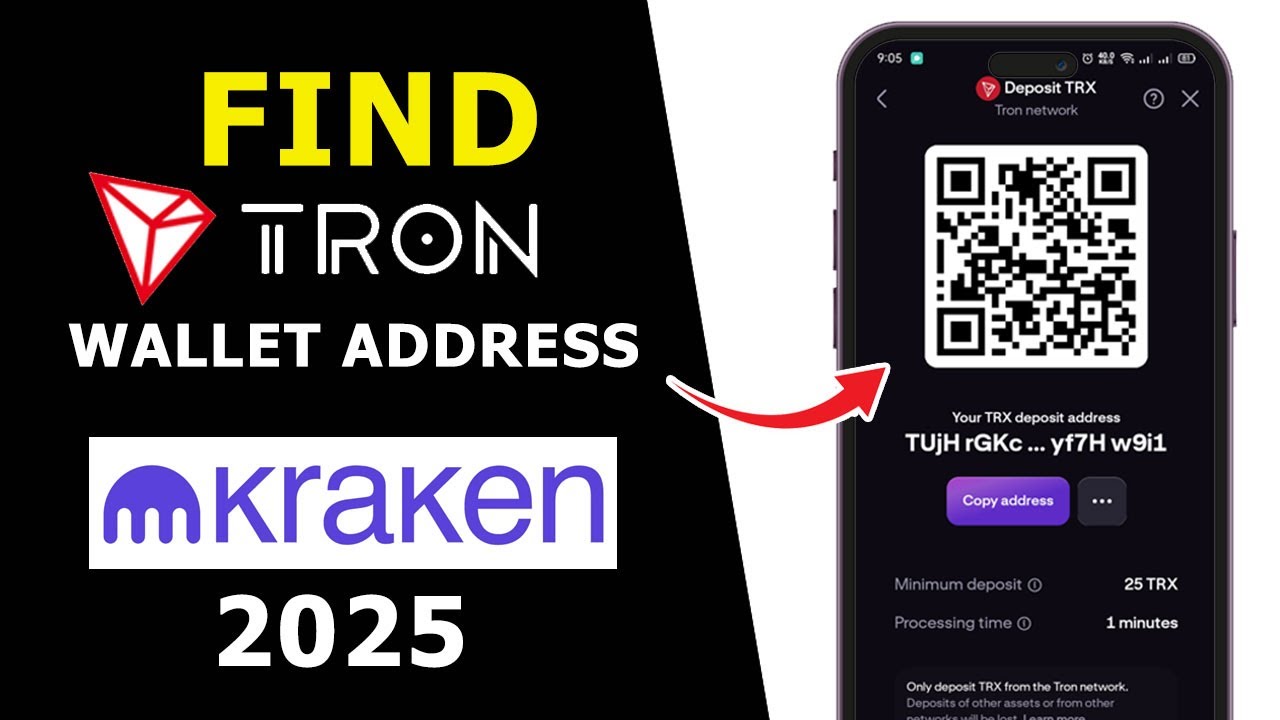 How to Find Tron (TRX) Wallet Address on Kraken with QR Code