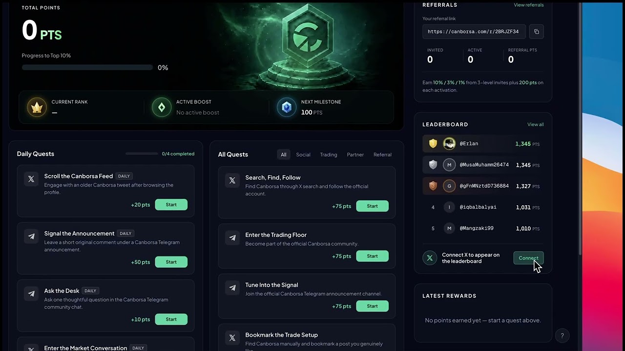 Canborsa Airdrop On Canton Network - Earn Free Points Early