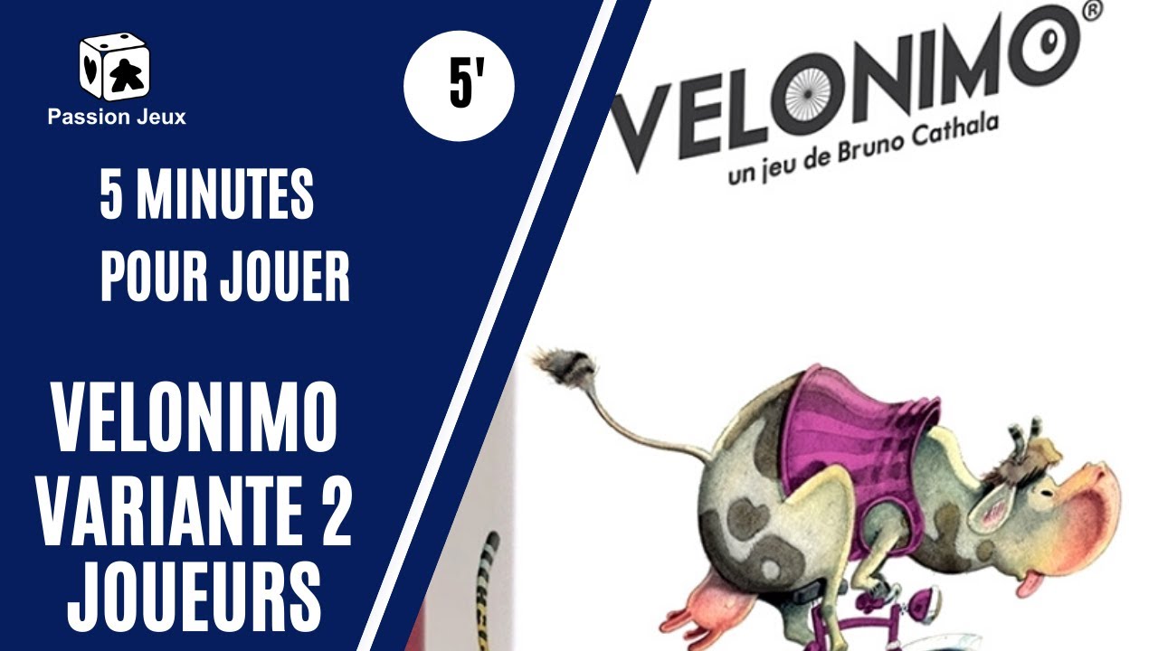 5 minutes pour jouer à Vélonimo ! Variante 2 joueurs - Règles accessibles avec sous titres