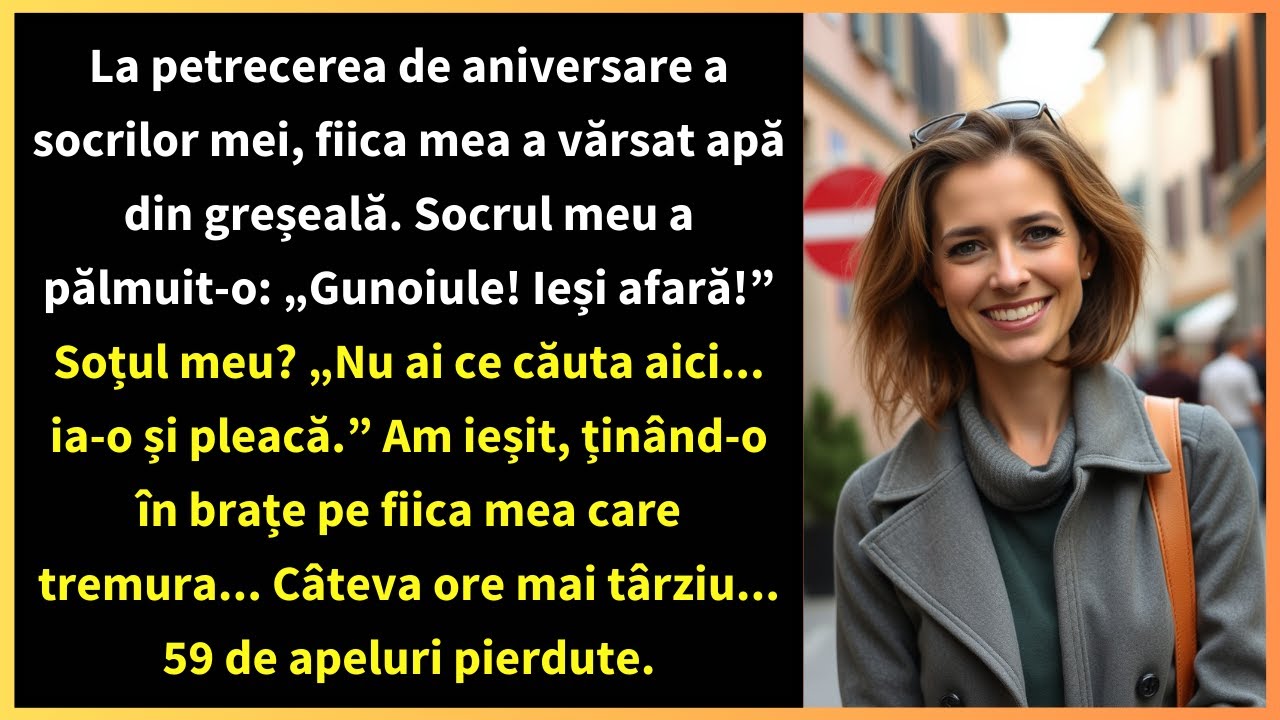 La petrecerea de aniversare a socrilor mei, fiica mea a vărsat apă din greșeală.