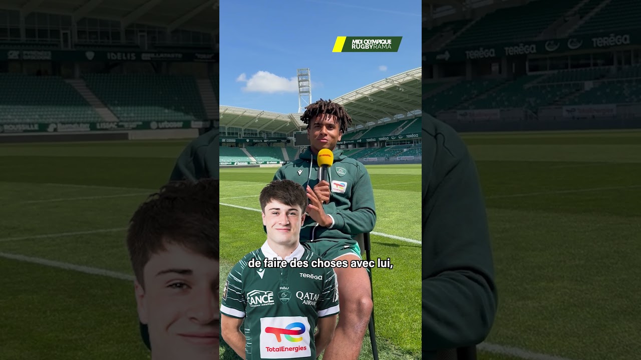 'Who is the most?' at Section paloise with Th&eacute;o Attissogbe 💭 #rugby #sports #top14