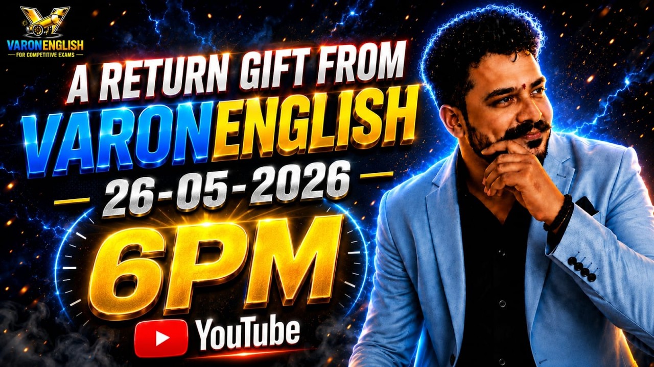 🔥🔥 The Return Gift 🎁 | Varonenglish | BANK , SSC , SI & PC | By Varun Sir 🔥🔥