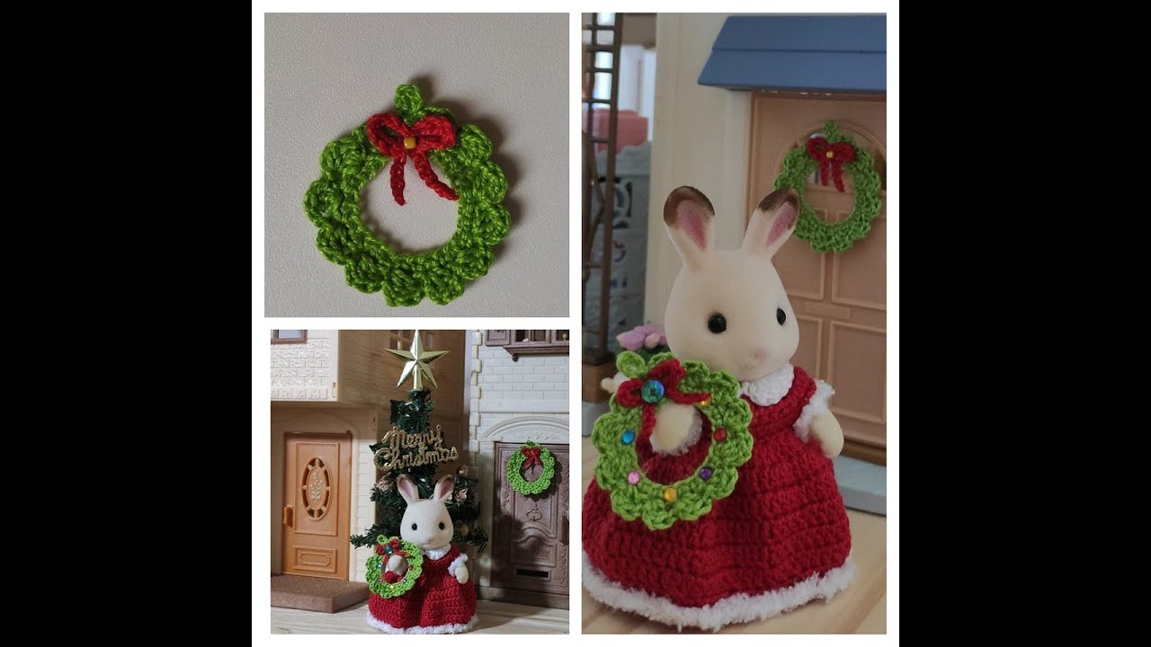 Mini Guirlanda de Natal em crochê