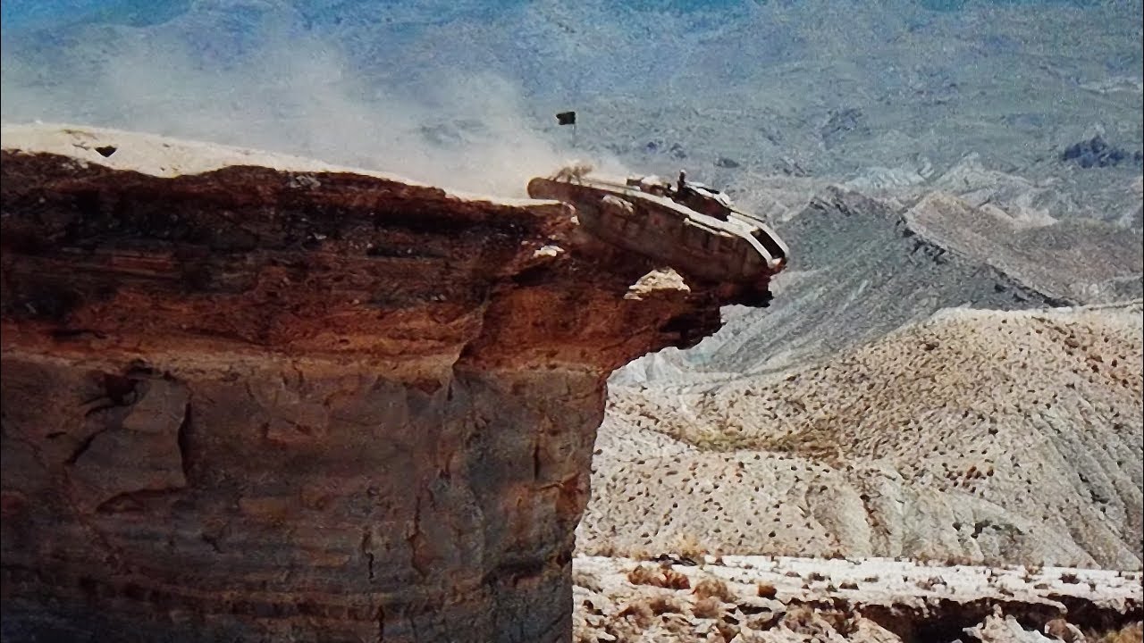 Indiana Jones en Almería (Tabernas). Caída tanque. tank scene