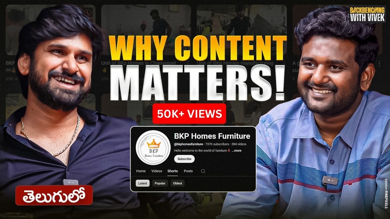 How @bkphomesfurniture became a BRAND in Telugu States with Bhanu K P |BBWV 49 |Telugu Podcast