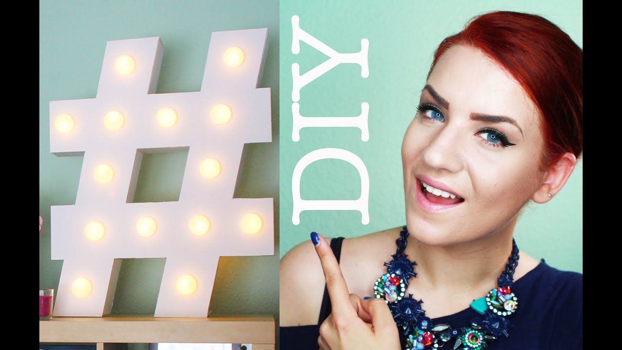 #DIY# Hashtag Lampe selbst gemacht! rebeccafloeter
