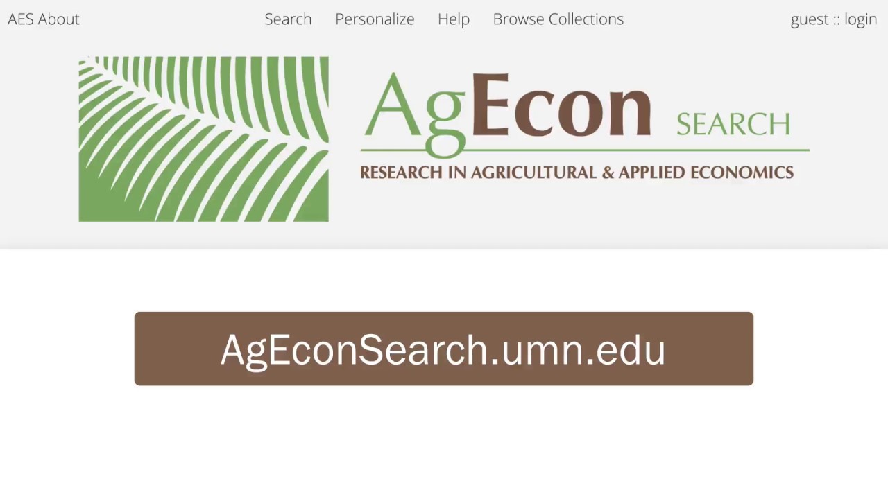 Tutorial: AgEcon Search - Registration