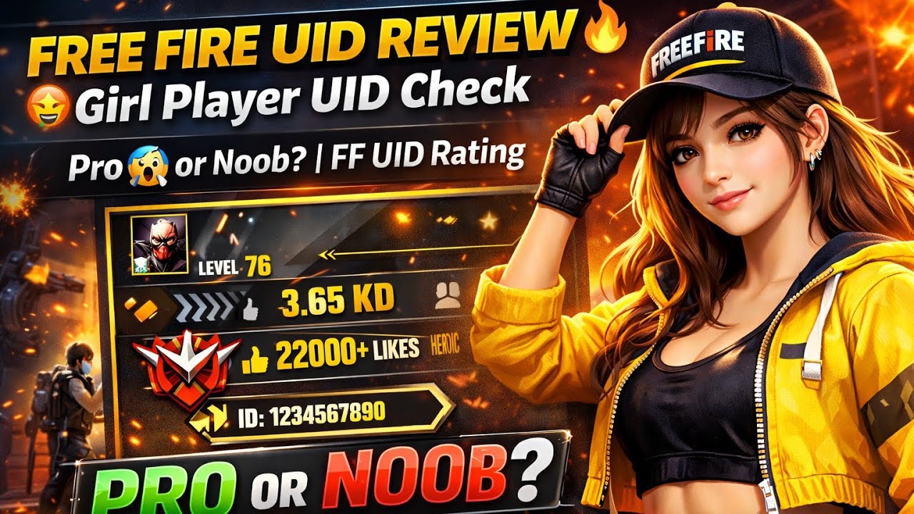 Free Fire UID Review 🔥 Girl Player UID Check | Pro 😱 or Noob? | FF UID Rating Live#Liveff#LiveStream