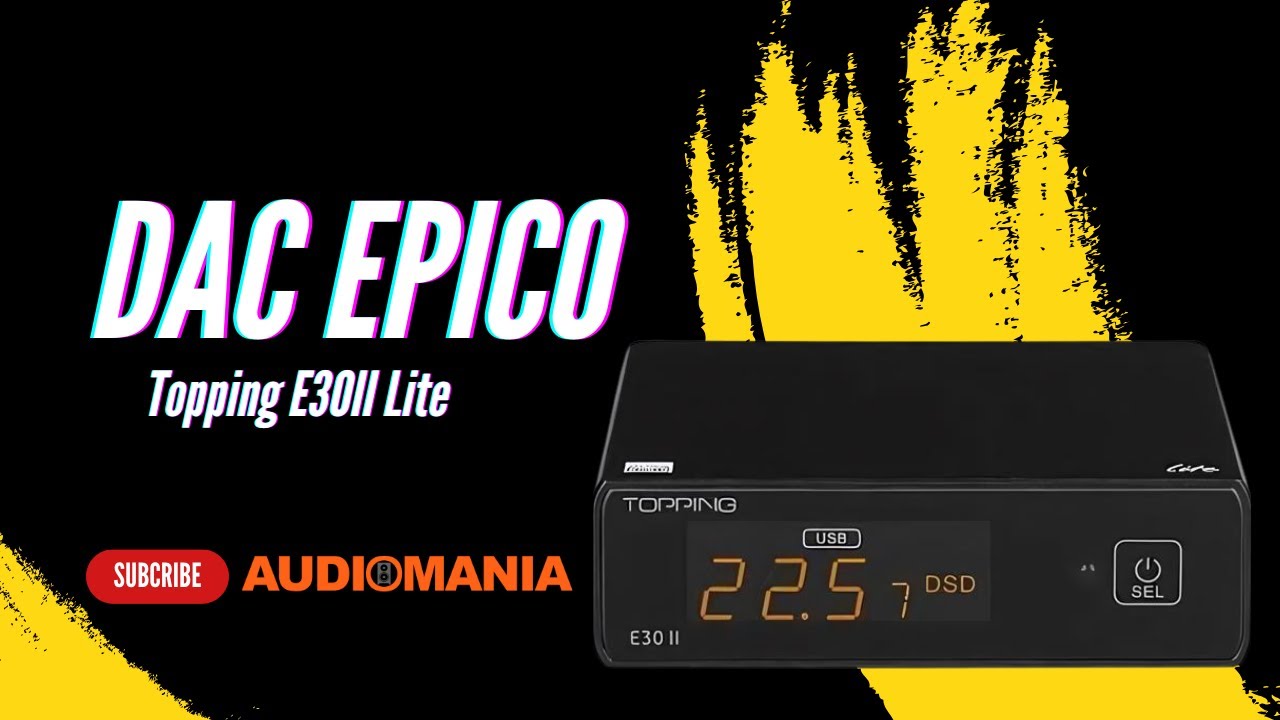 DAC transparente, entrada USB, Pantalla, Preamp, E30 II Lite